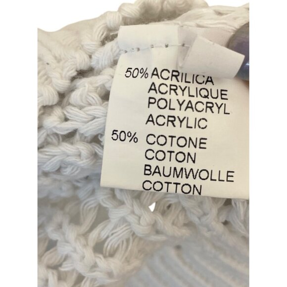 Skovhuus Womens White Knit Sweater S Beach Vacation Boho - Picture 5 of 6